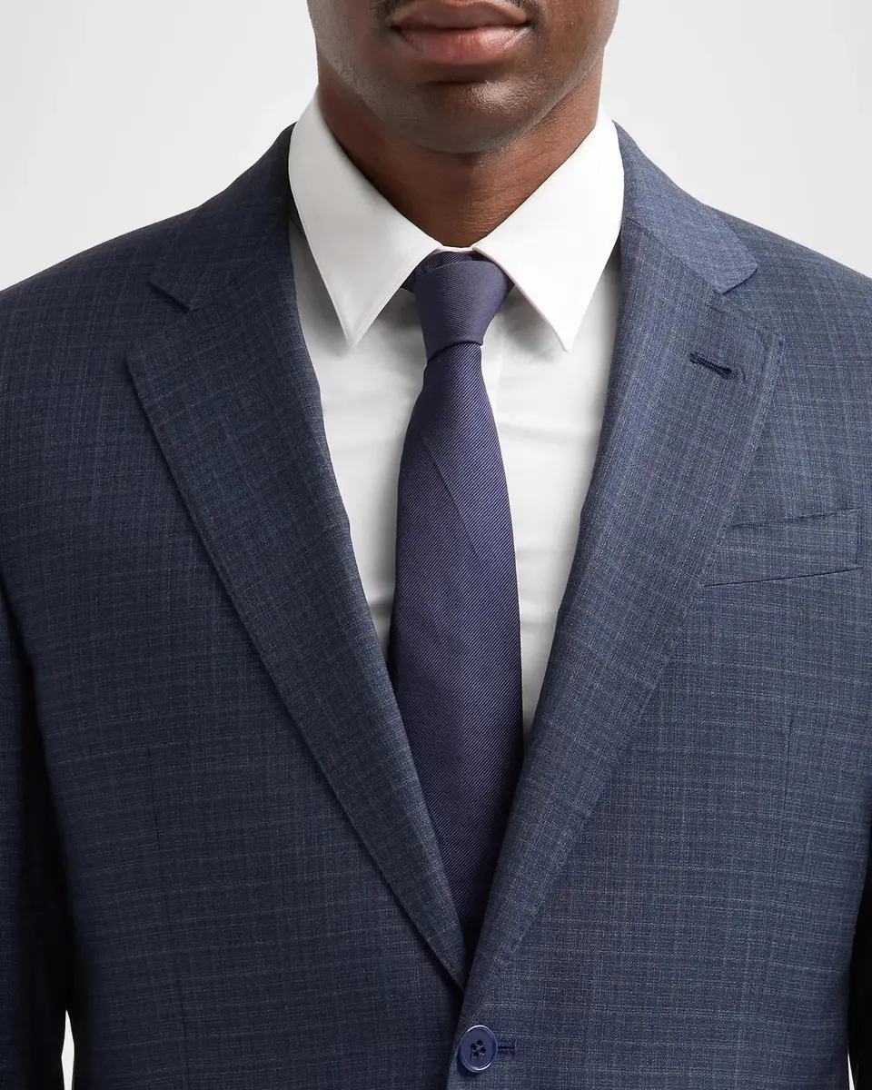 Emporio Armani Men's Textured Box Wool Single-Breasted Suit | Thumbnail 5 Emporio Armani Men's Textured Box Wool Single-Breasted Suit | Thumbnail 5