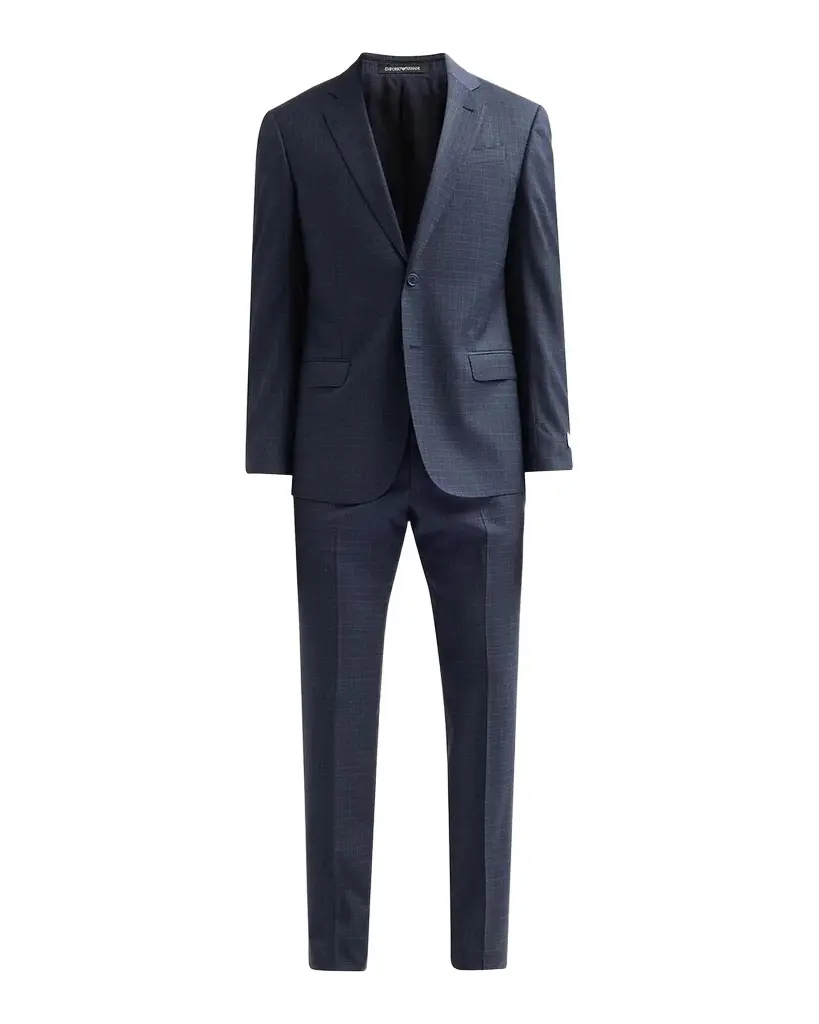 Men's Textured Box Wool Single-Breasted Suit Men's Textured Box Wool Single-Breasted Suit