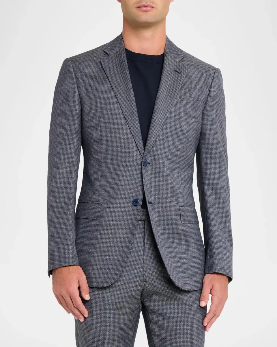 Emporio Armani Men's G Line Wool Blurred Houndstooth Two-Piece Suit | Thumbnail 4 Emporio Armani Men's G Line Wool Blurred Houndstooth Two-Piece Suit | Thumbnail 4