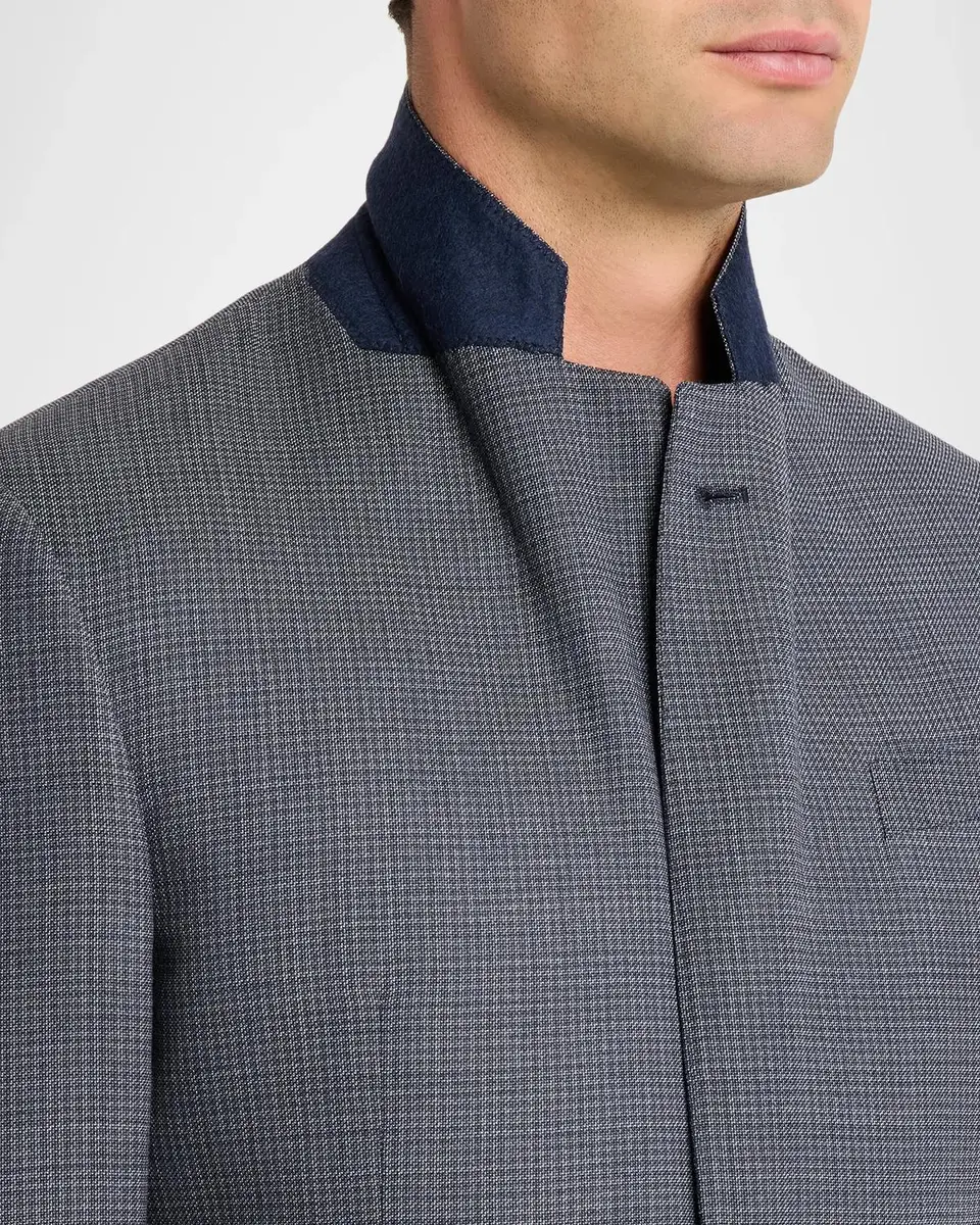 Emporio Armani Men's G Line Wool Blurred Houndstooth Two-Piece Suit | Thumbnail 8 Emporio Armani Men's G Line Wool Blurred Houndstooth Two-Piece Suit | Thumbnail 8