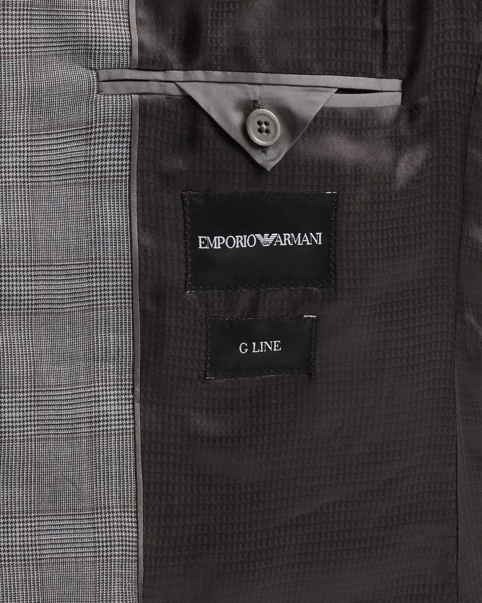 Emporio Armani Men's Glen Check Wool Single-Breasted Suit | Thumbnail 6 Emporio Armani Men's Glen Check Wool Single-Breasted Suit | Thumbnail 6