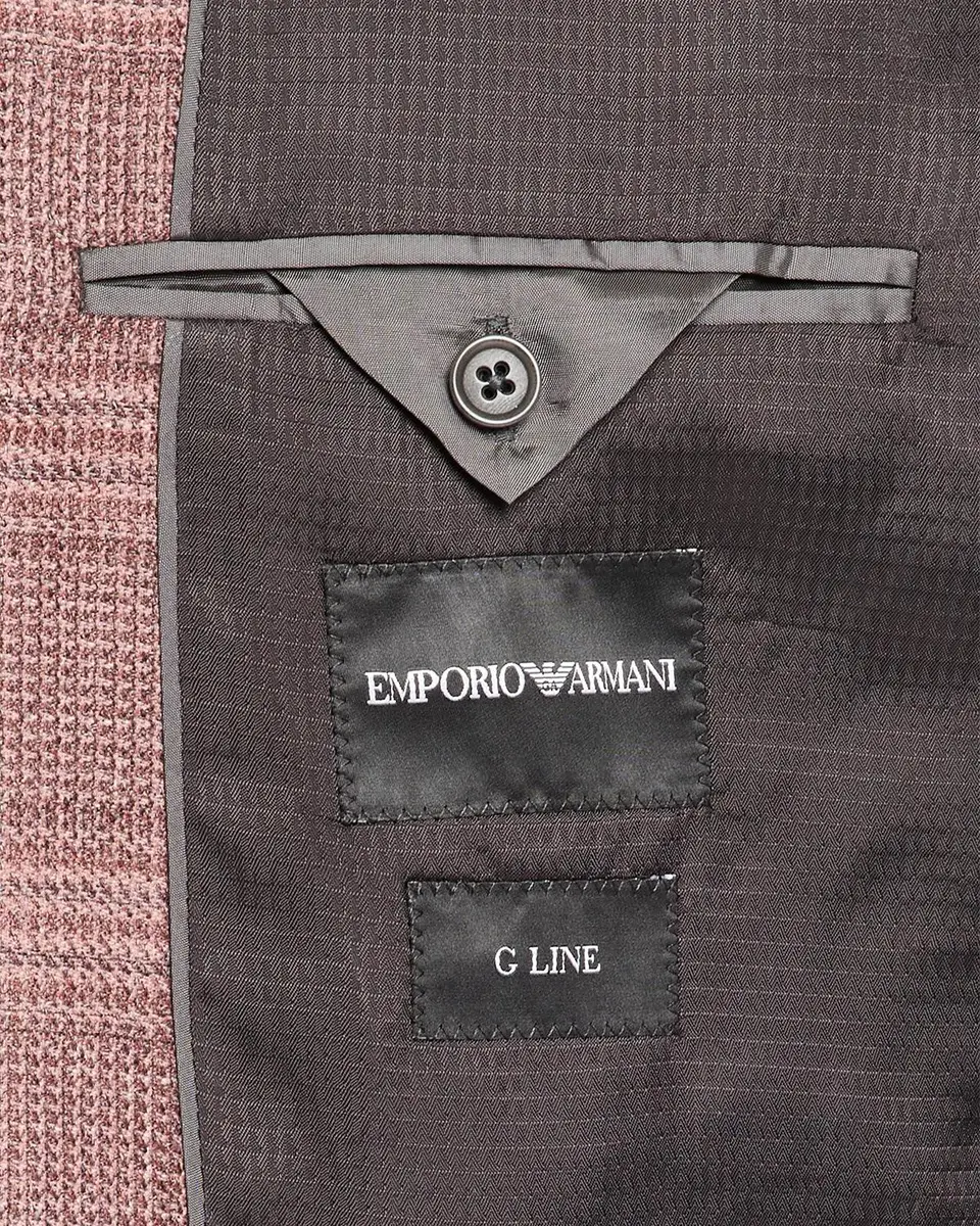 Emporio Armani Men's Wool and Silk Plaid Single-Breasted Sport Coat | Thumbnail 6 Emporio Armani Men's Wool and Silk Plaid Single-Breasted Sport Coat | Thumbnail 6