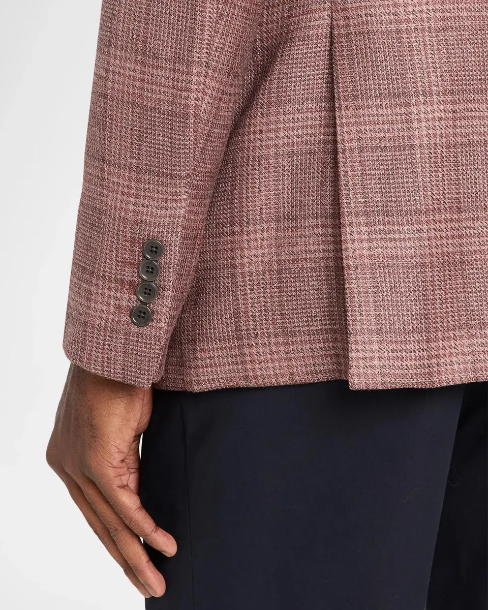 Emporio Armani Men's Wool and Silk Plaid Single-Breasted Sport Coat | Thumbnail 8 Emporio Armani Men's Wool and Silk Plaid Single-Breasted Sport Coat | Thumbnail 8