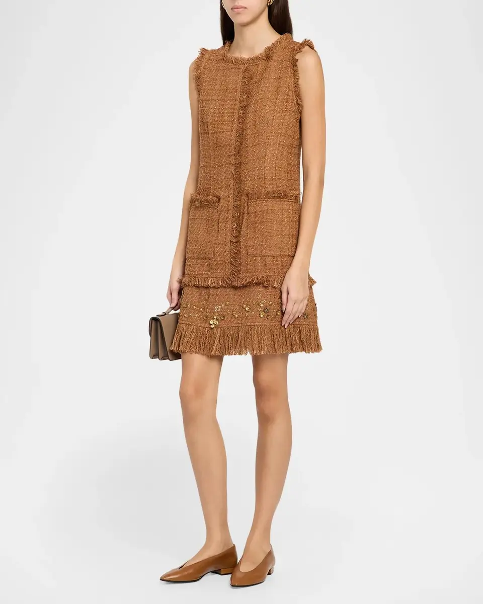 Kobi Halperin Rives Sequin-Embellished Tweed A-Line Mini Dress | Thumbnail 4 Kobi Halperin Rives Sequin-Embellished Tweed A-Line Mini Dress | Thumbnail 4