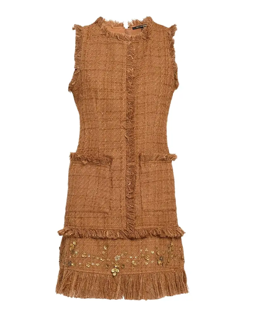 Kobi Halperin Rives Sequin-Embellished Tweed A-Line Mini Dress