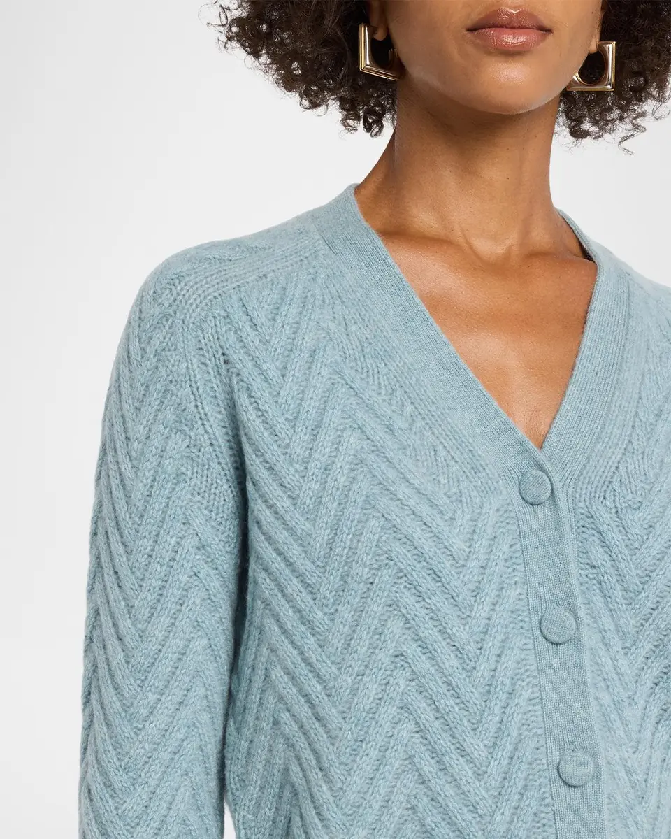 TSE Cashmere Cashmere Chevron-Stitch Cardigan | Thumbnail 5 TSE Cashmere Cashmere Chevron-Stitch Cardigan | Thumbnail 5