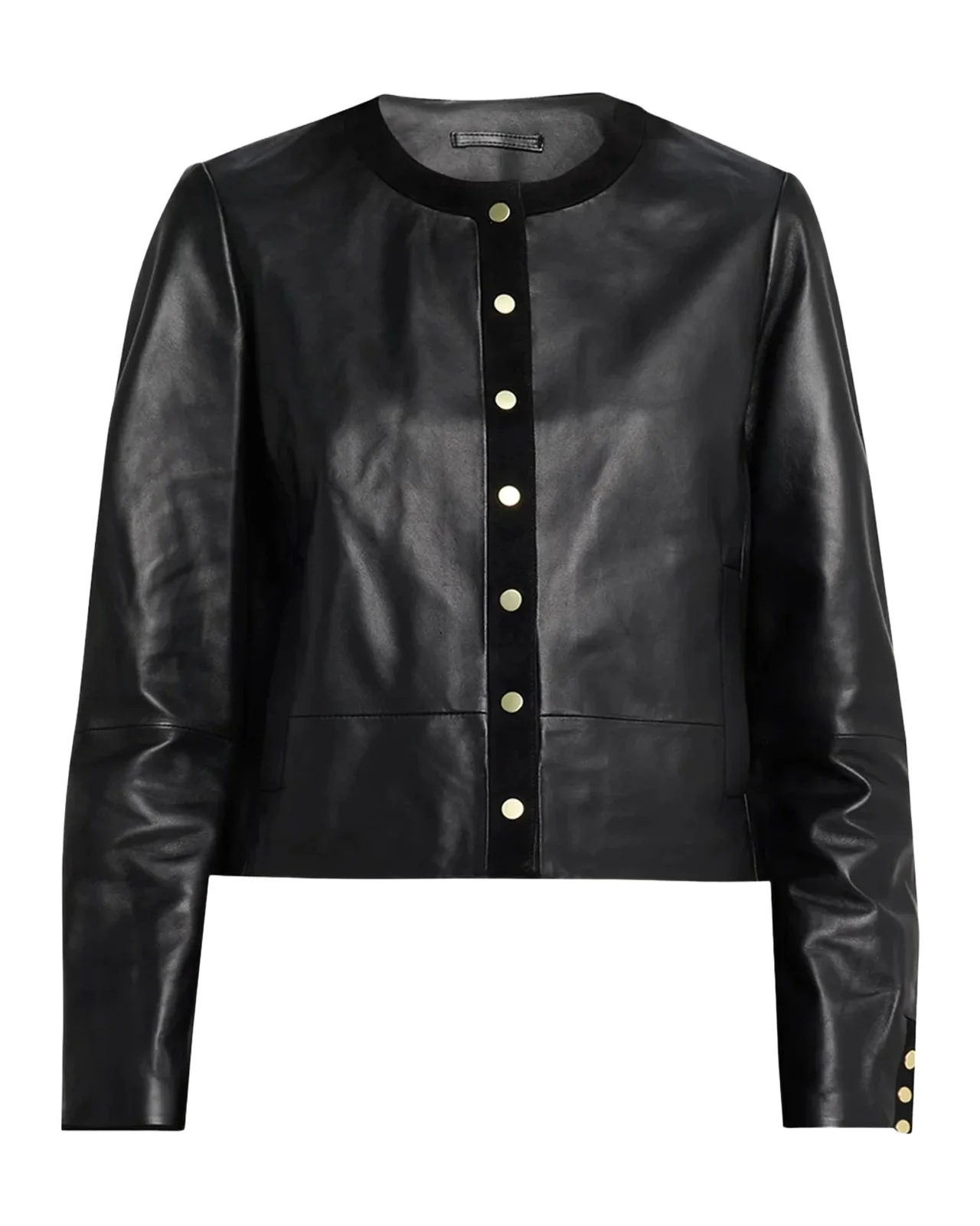 Vince Leather Boxy Crop Jacket