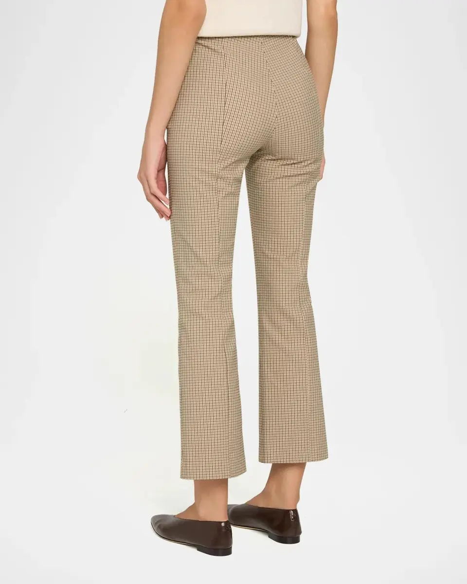 Vince Niki Plaid Mid-Rise Crop Flare Pants | Thumbnail 3
