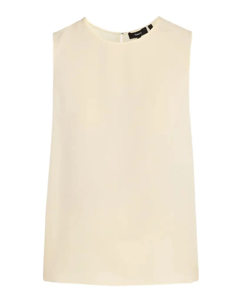 Theory Silk Straight Shell Top
