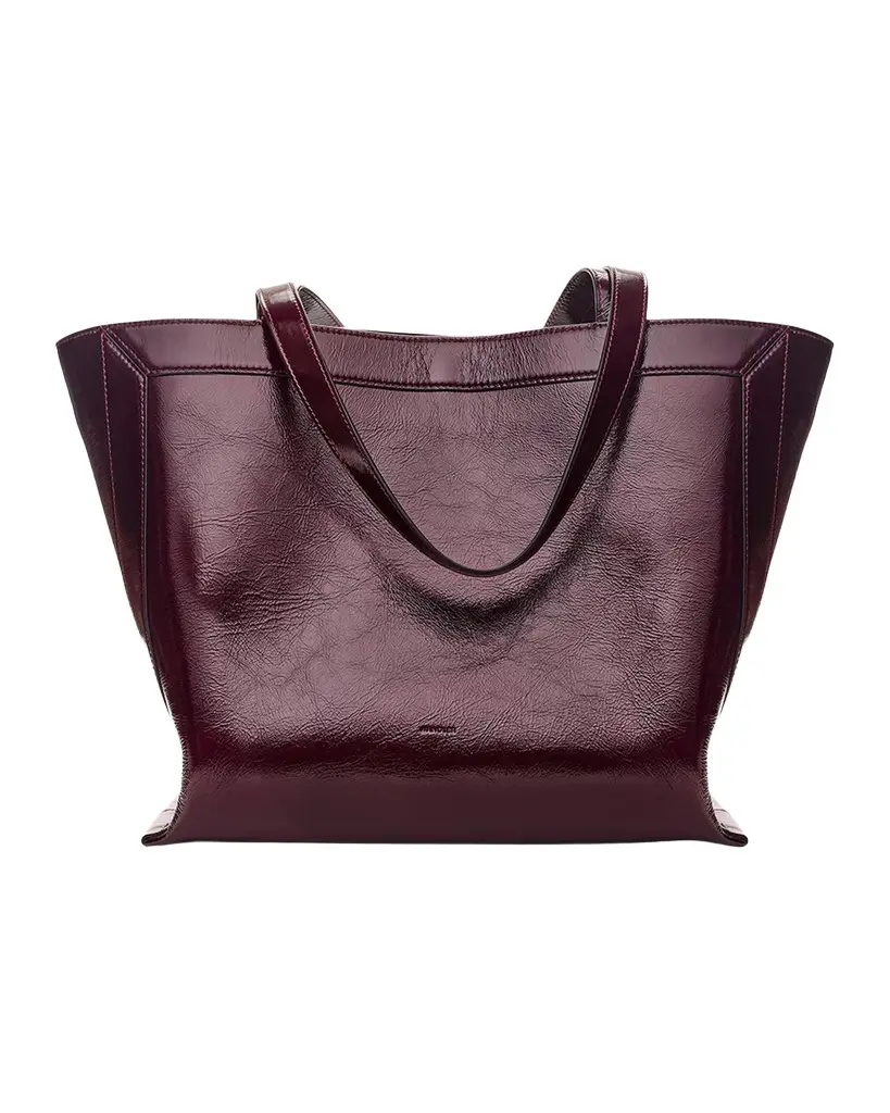 Wandler Ida Medium Glossy Leather Tote Bag