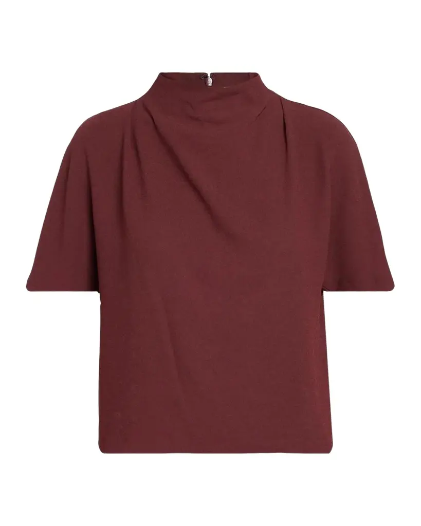 Vince Draped Funnel Neck Top