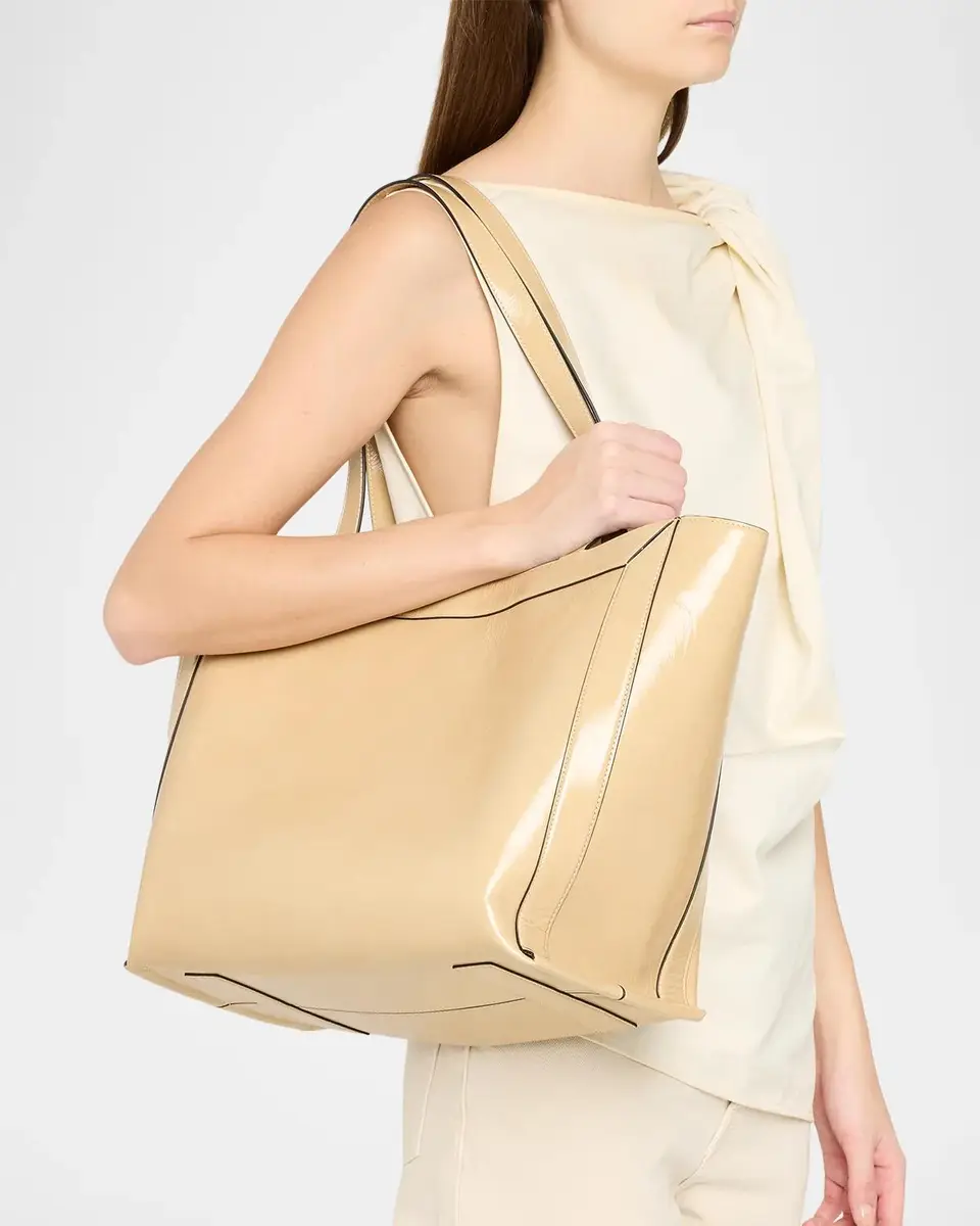Wandler Ida High-Gloss Leather Tote | Thumbnail 2 Wandler Ida High-Gloss Leather Tote | Thumbnail 2