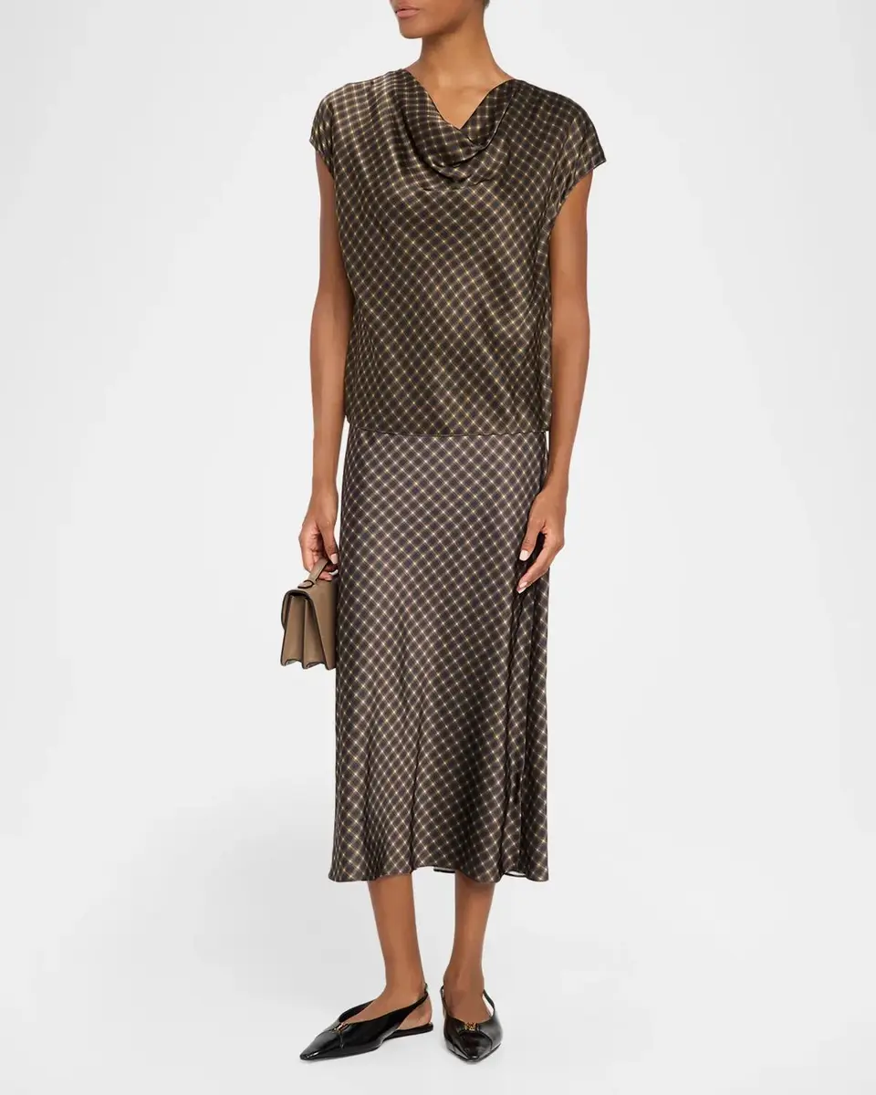 Vince Ombrê Plaid Slip Skirt | Thumbnail 2