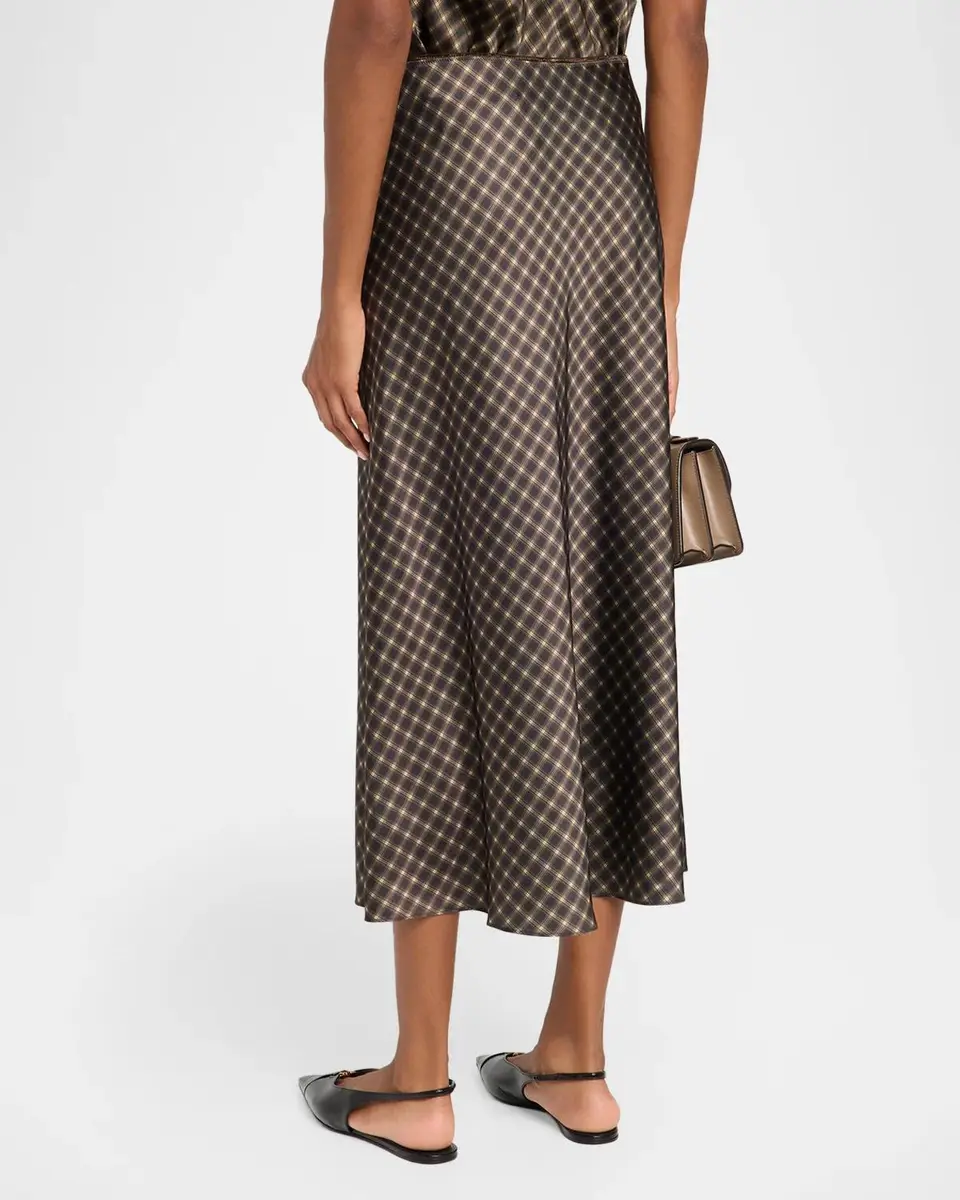 Vince Ombrê Plaid Slip Skirt | Thumbnail 3