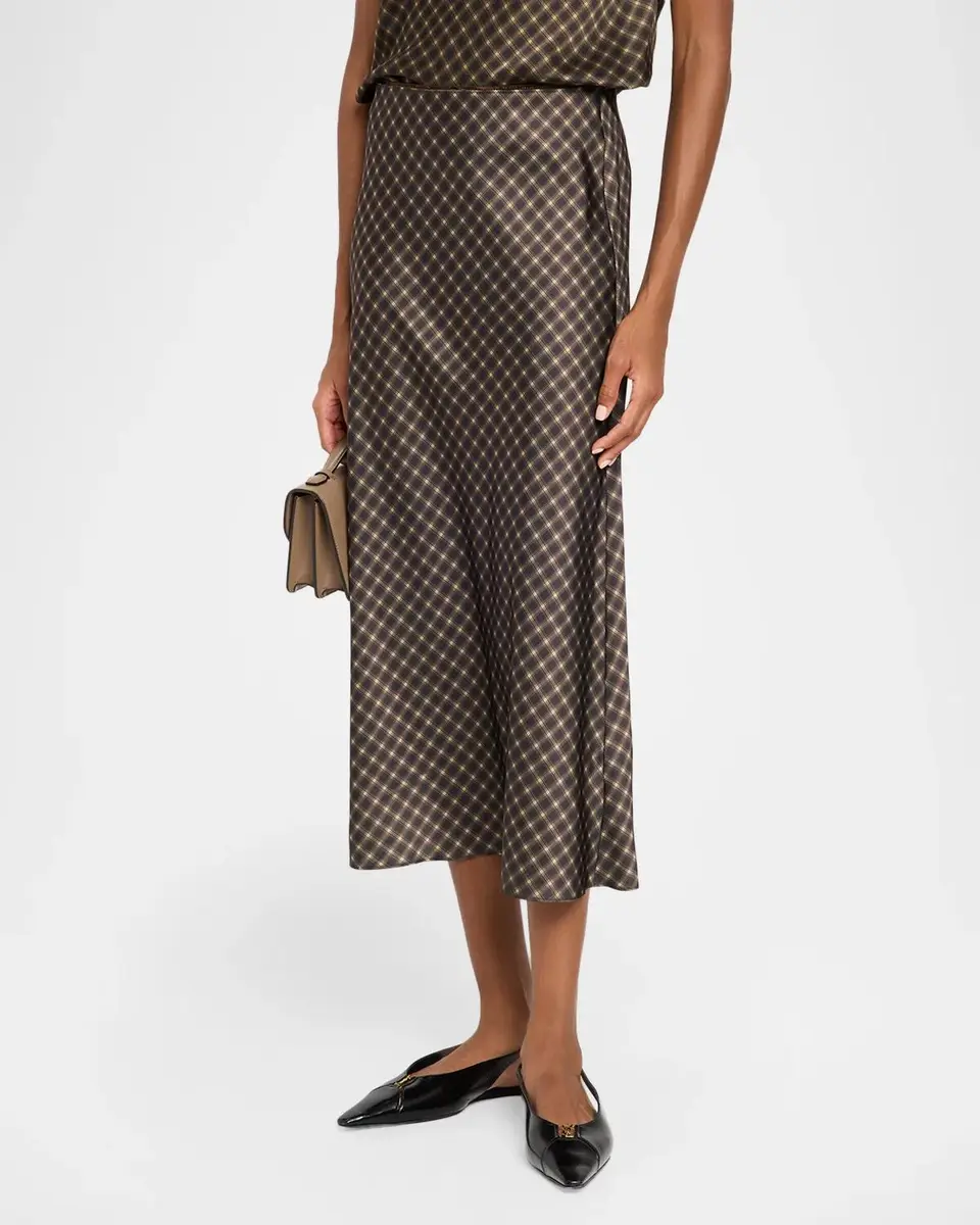 Vince Ombrê Plaid Slip Skirt | Thumbnail 4