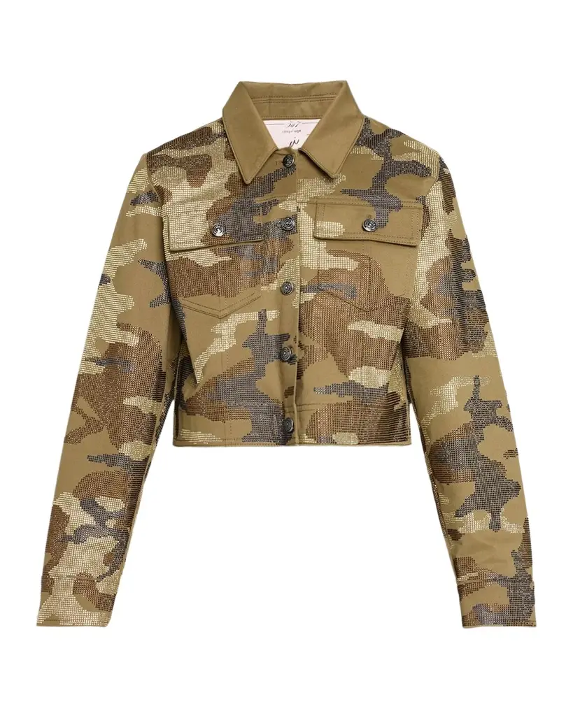 Heatset Camo Lexie Cropped Trucker Jacket Heatset Camo Lexie Cropped Trucker Jacket
