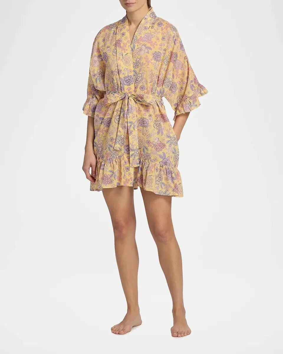 Papinelle Karolina Floral Frill Robe | Thumbnail 2