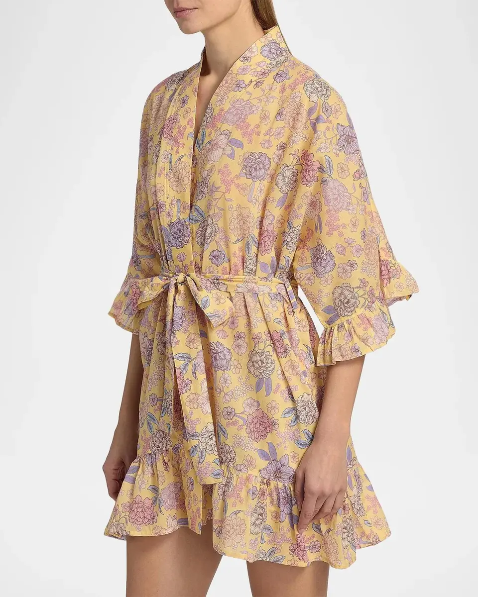 Papinelle Karolina Floral Frill Robe | Thumbnail 7
