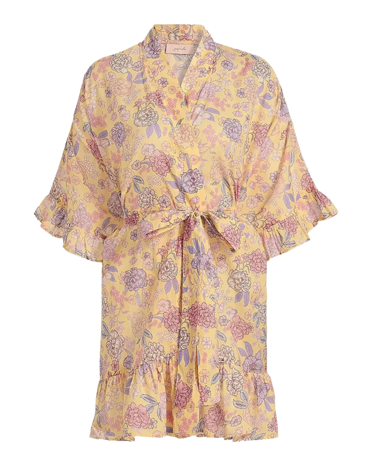 Karolina Floral Frill Robe Karolina Floral Frill Robe