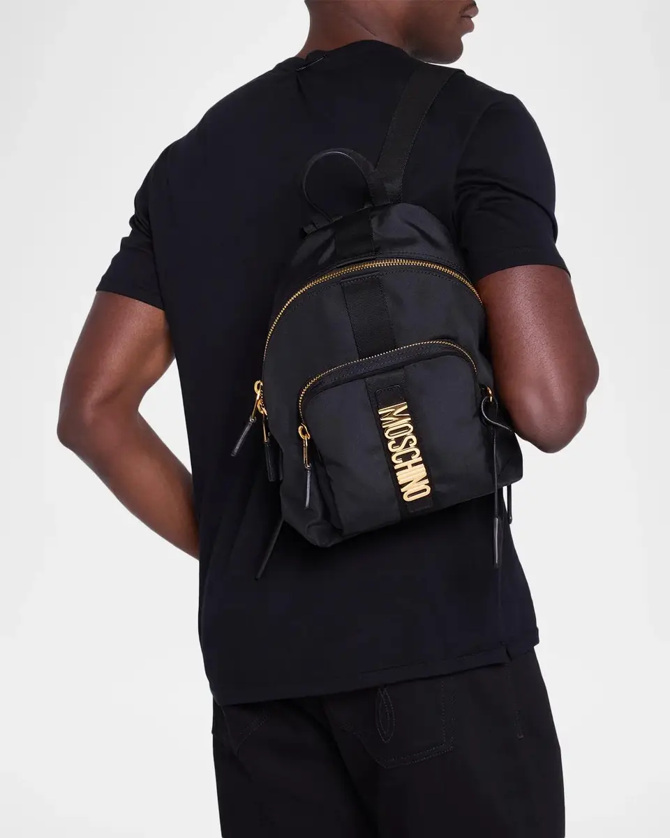 MOSCHINO Men's Logo Backpack | Thumbnail 2 MOSCHINO Men's Logo Backpack | Thumbnail 2