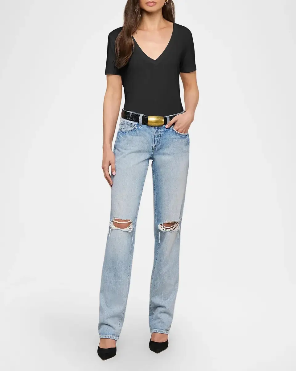L'Agence Brianna V-Neck Relaxed T-Shirt | Thumbnail 2 L'Agence Brianna V-Neck Relaxed T-Shirt | Thumbnail 2