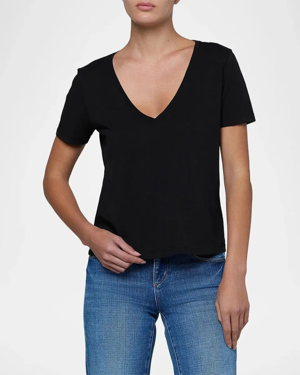 L'Agence Brianna V-Neck Relaxed T-Shirt | Thumbnail 4 L'Agence Brianna V-Neck Relaxed T-Shirt | Thumbnail 4