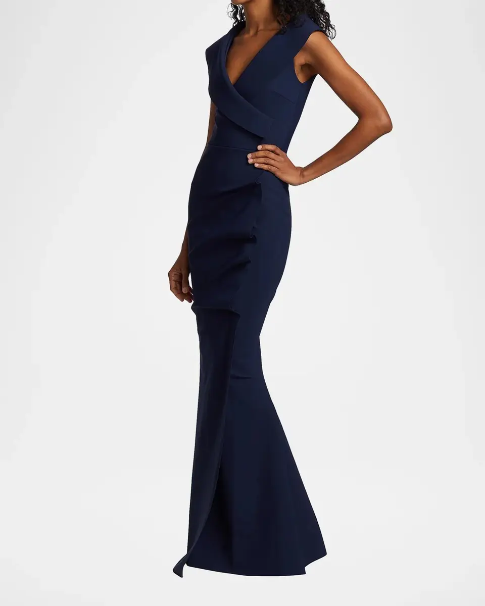 Chiara Boni La Petite Robe Sleeveless Ruffle Mermaid Gown | Thumbnail 7