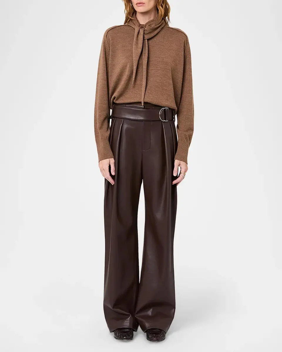 NICHOLAS Veda Tie-Neck Merino Wool Sweater | Thumbnail 2 NICHOLAS Veda Tie-Neck Merino Wool Sweater | Thumbnail 2