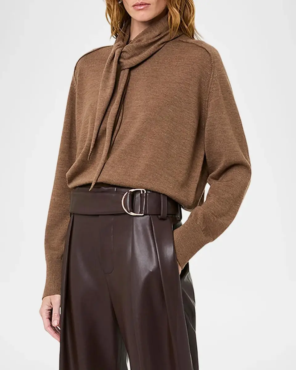 NICHOLAS Veda Tie-Neck Merino Wool Sweater | Thumbnail 4 NICHOLAS Veda Tie-Neck Merino Wool Sweater | Thumbnail 4