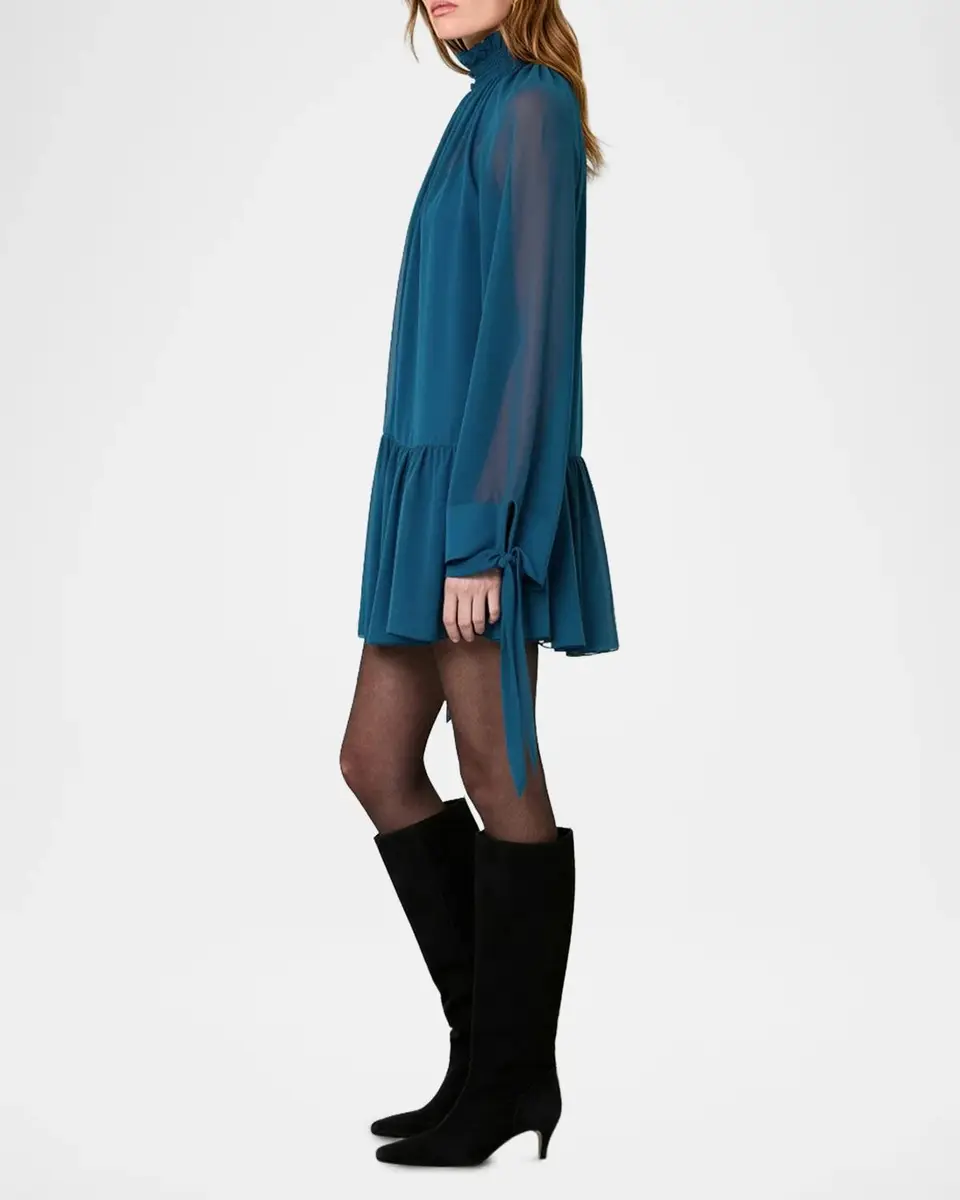 NICHOLAS Eliza Georgette Flounce Mini Dress | Thumbnail 4