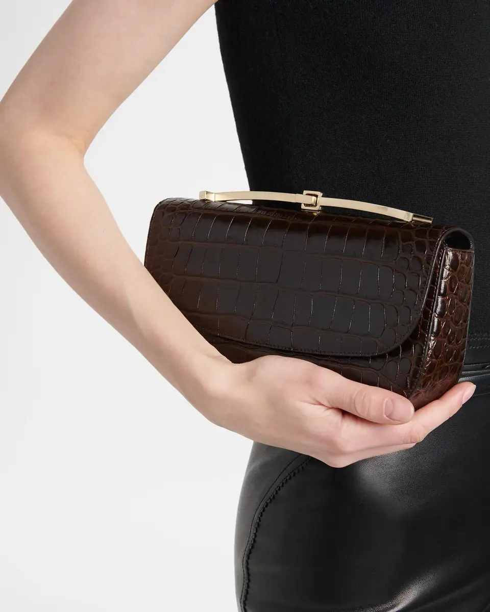 Tom Ford Arc Mini Croc-Embossed Leather Crossbody Bag | Thumbnail 2 Tom Ford Arc Mini Croc-Embossed Leather Crossbody Bag | Thumbnail 2