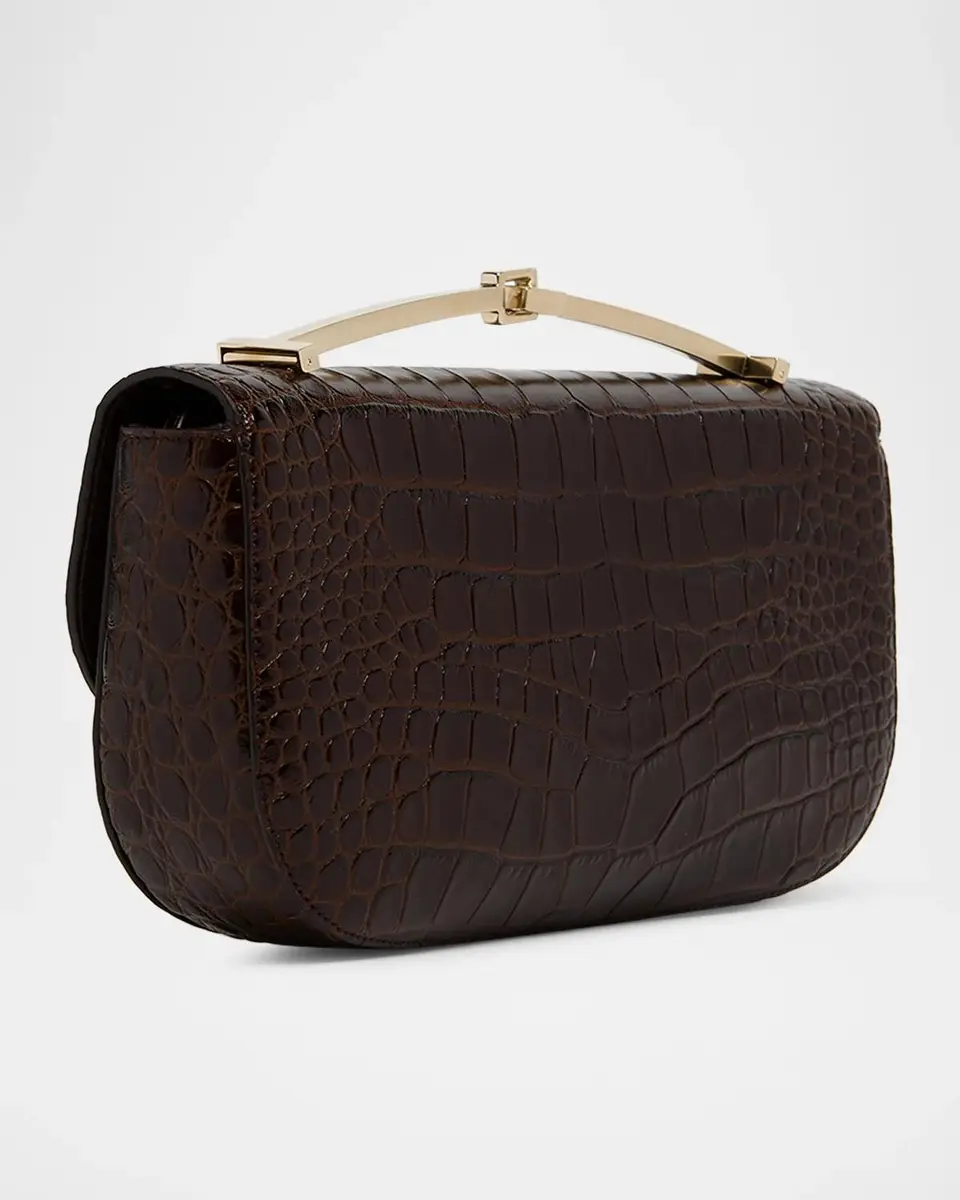 Tom Ford Arc Mini Croc-Embossed Leather Crossbody Bag | Thumbnail 3 Tom Ford Arc Mini Croc-Embossed Leather Crossbody Bag | Thumbnail 3