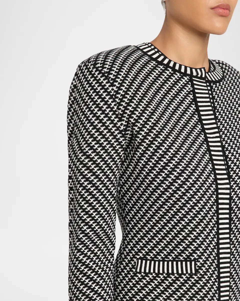 Chiara Boni La Petite Robe Ritz Bic 2-Piece Houndstooth Cardigan & Skirt Set | Thumbnail 5 Chiara Boni La Petite Robe Ritz Bic 2-Piece Houndstooth Cardigan & Skirt Set | Thumbnail 5