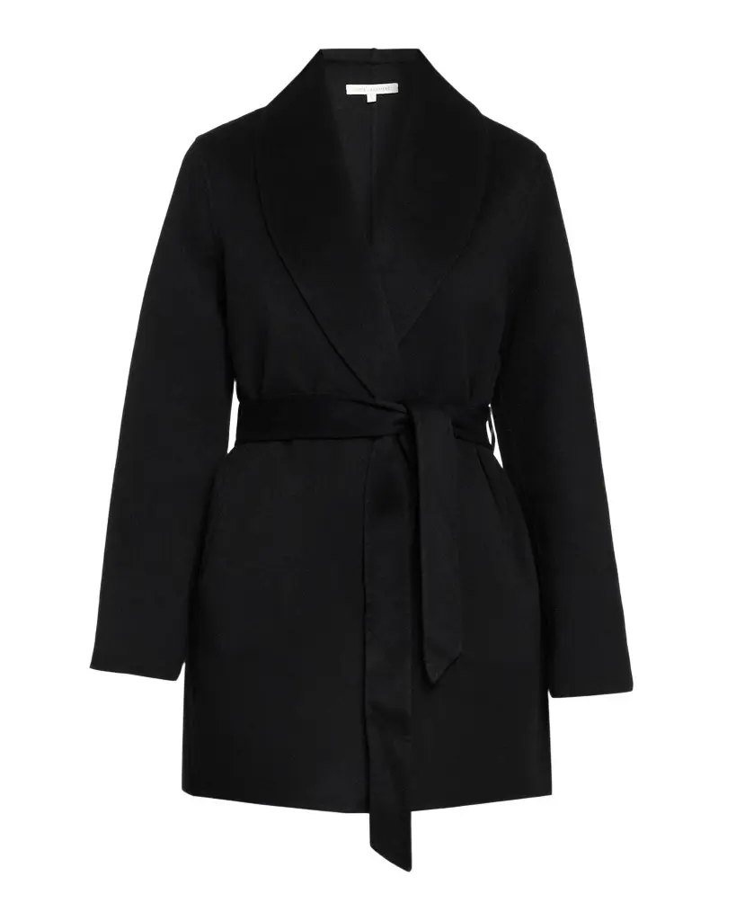 Sofia Cashmere Double Face Wool-Cashmere-Blend Belted Wrap Coat