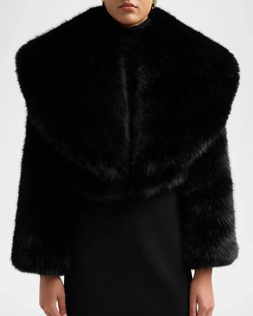 Chiara Boni La Petite Robe Faux Fur Open Front Jacket | Thumbnail 3