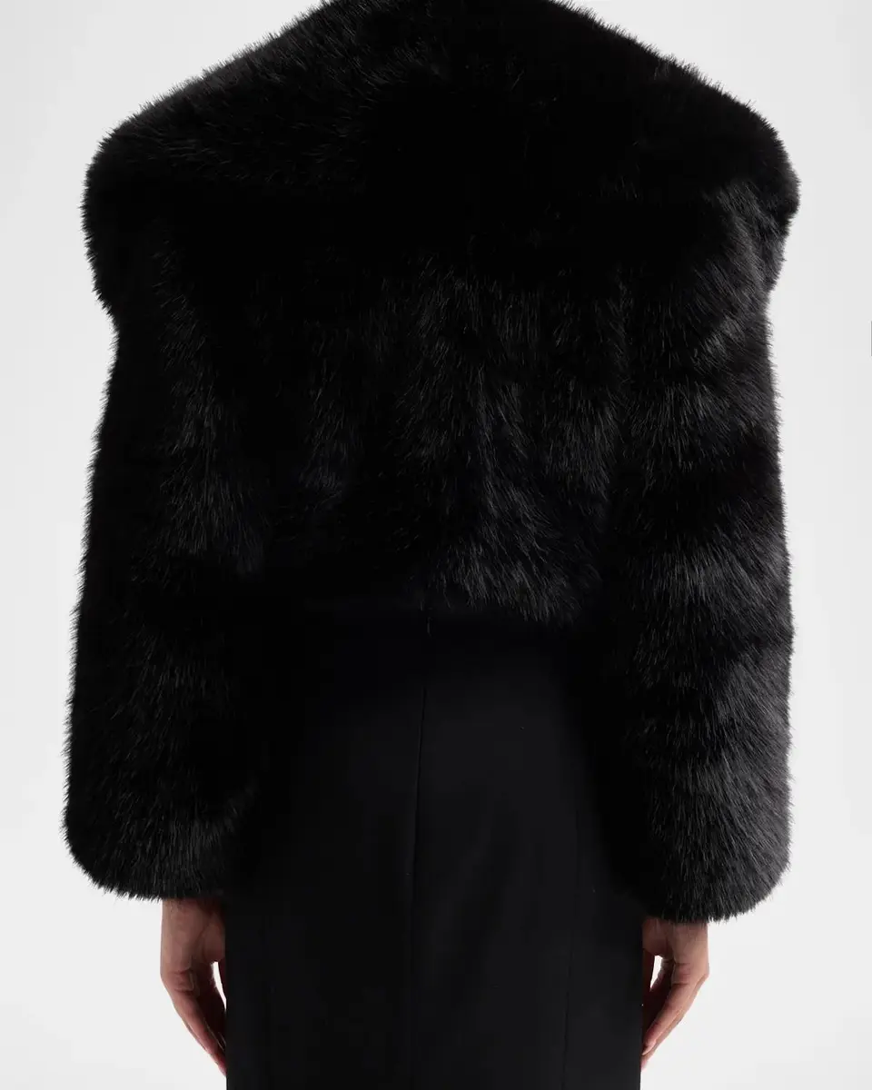 Chiara Boni La Petite Robe Faux Fur Open Front Jacket | Thumbnail 4