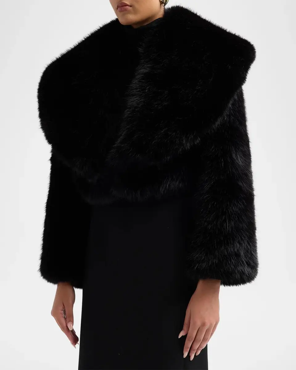Chiara Boni La Petite Robe Faux Fur Open Front Jacket | Thumbnail 5