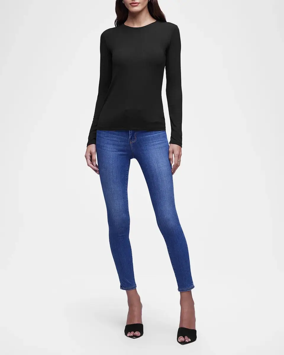 L'Agence Tess Rib-Knit Crewneck T-Shirt | Thumbnail 2 L'Agence Tess Rib-Knit Crewneck T-Shirt | Thumbnail 2