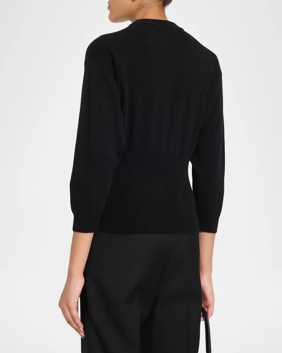 Chiara Boni La Petite Robe Lissia Embellished Crewneck Sweater | Thumbnail 3 Chiara Boni La Petite Robe Lissia Embellished Crewneck Sweater | Thumbnail 3
