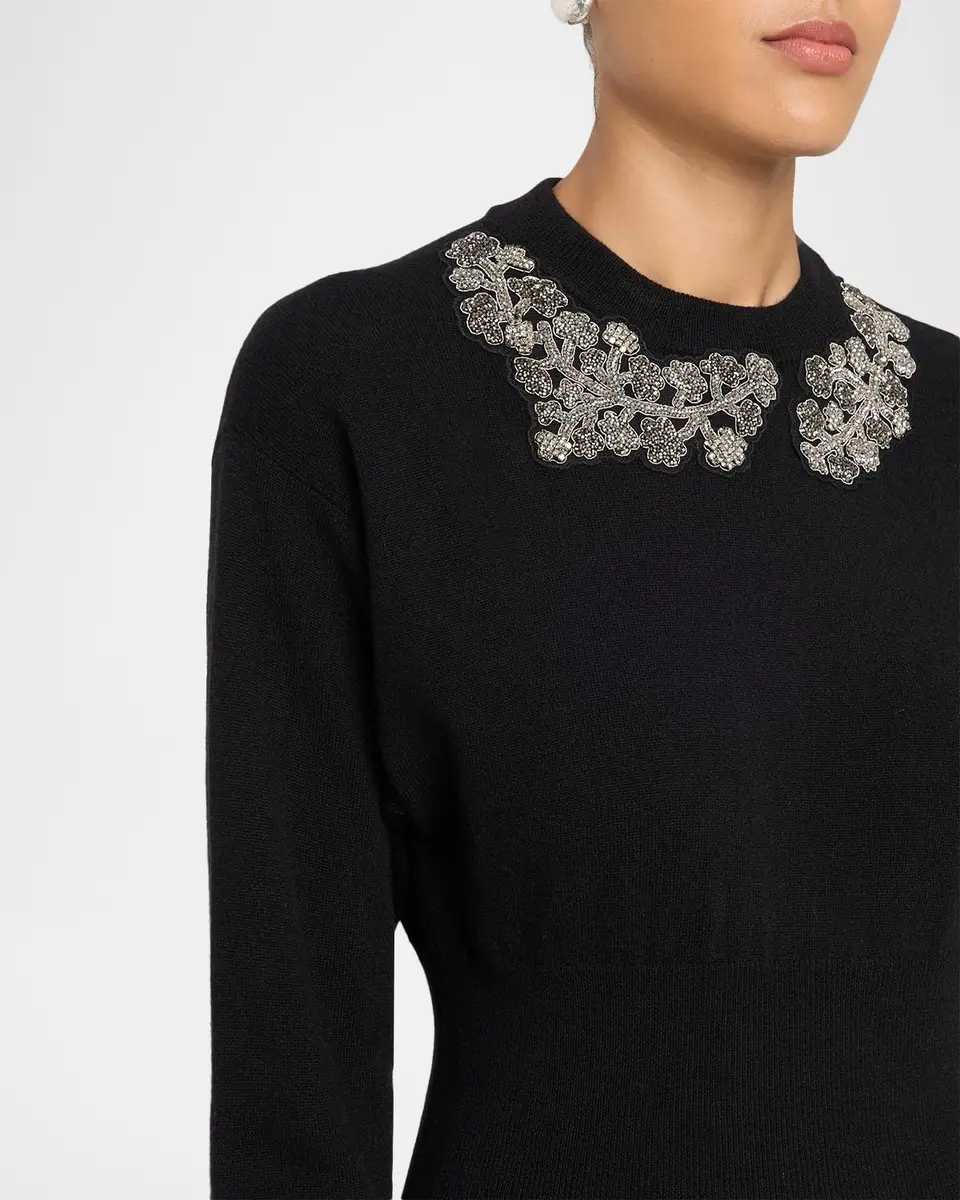 Chiara Boni La Petite Robe Lissia Embellished Crewneck Sweater | Thumbnail 5 Chiara Boni La Petite Robe Lissia Embellished Crewneck Sweater | Thumbnail 5