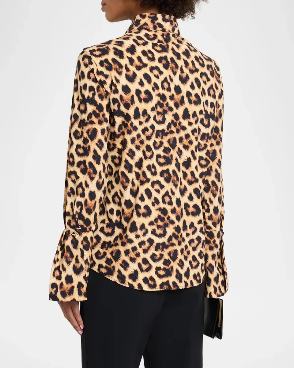 Chiara Boni La Petite Robe Ayika Leopard-Print Blouse | Thumbnail 3 Chiara Boni La Petite Robe Ayika Leopard-Print Blouse | Thumbnail 3