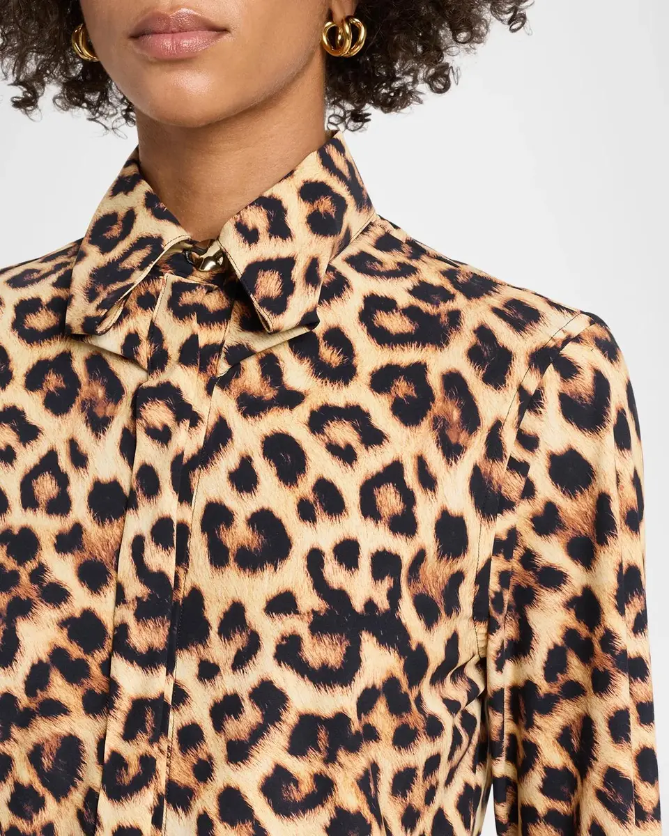 Chiara Boni La Petite Robe Ayika Leopard-Print Blouse | Thumbnail 5 Chiara Boni La Petite Robe Ayika Leopard-Print Blouse | Thumbnail 5