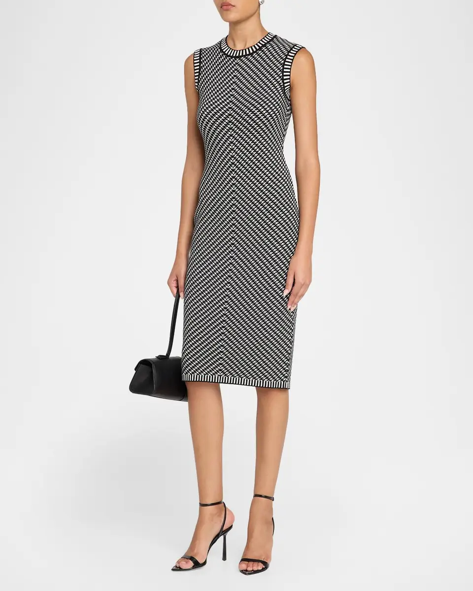 Chiara Boni La Petite Robe Avian Printed Sheath Midi Dress | Thumbnail 4