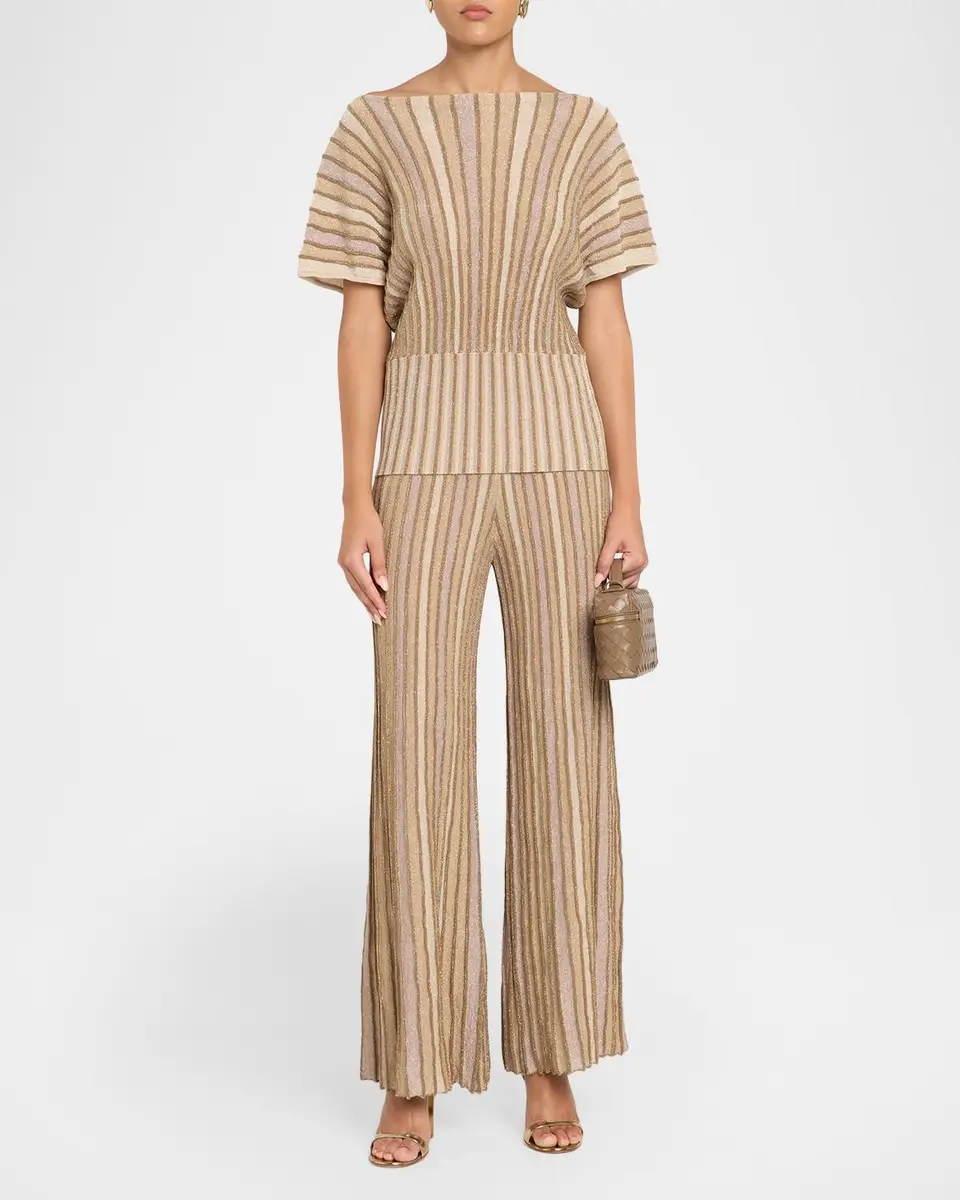 Chiara Boni La Petite Robe Alor Striped Flared Pants | Thumbnail 2 Chiara Boni La Petite Robe Alor Striped Flared Pants | Thumbnail 2