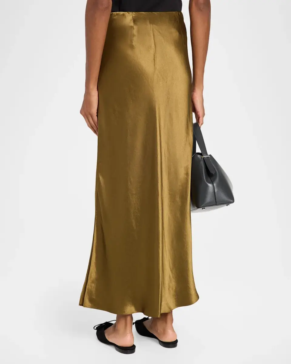 Vince Side-Slit Satin Slip Skirt | Thumbnail 3 Vince Side-Slit Satin Slip Skirt | Thumbnail 3