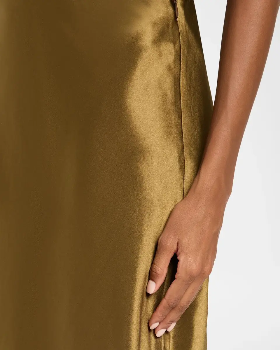 Vince Side-Slit Satin Slip Skirt | Thumbnail 5 Vince Side-Slit Satin Slip Skirt | Thumbnail 5