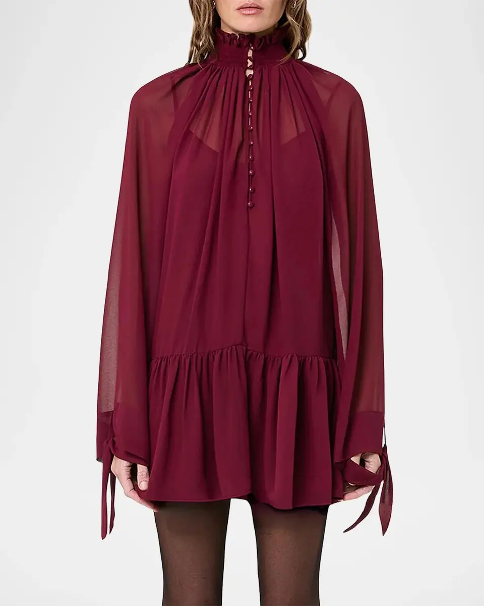 NICHOLAS Eliza Georgette Flounce Mini Dress | Thumbnail 4 NICHOLAS Eliza Georgette Flounce Mini Dress | Thumbnail 4