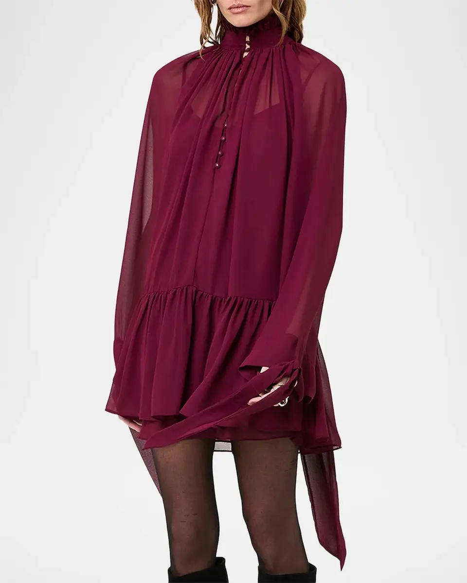 NICHOLAS Eliza Georgette Flounce Mini Dress | Thumbnail 5 NICHOLAS Eliza Georgette Flounce Mini Dress | Thumbnail 5