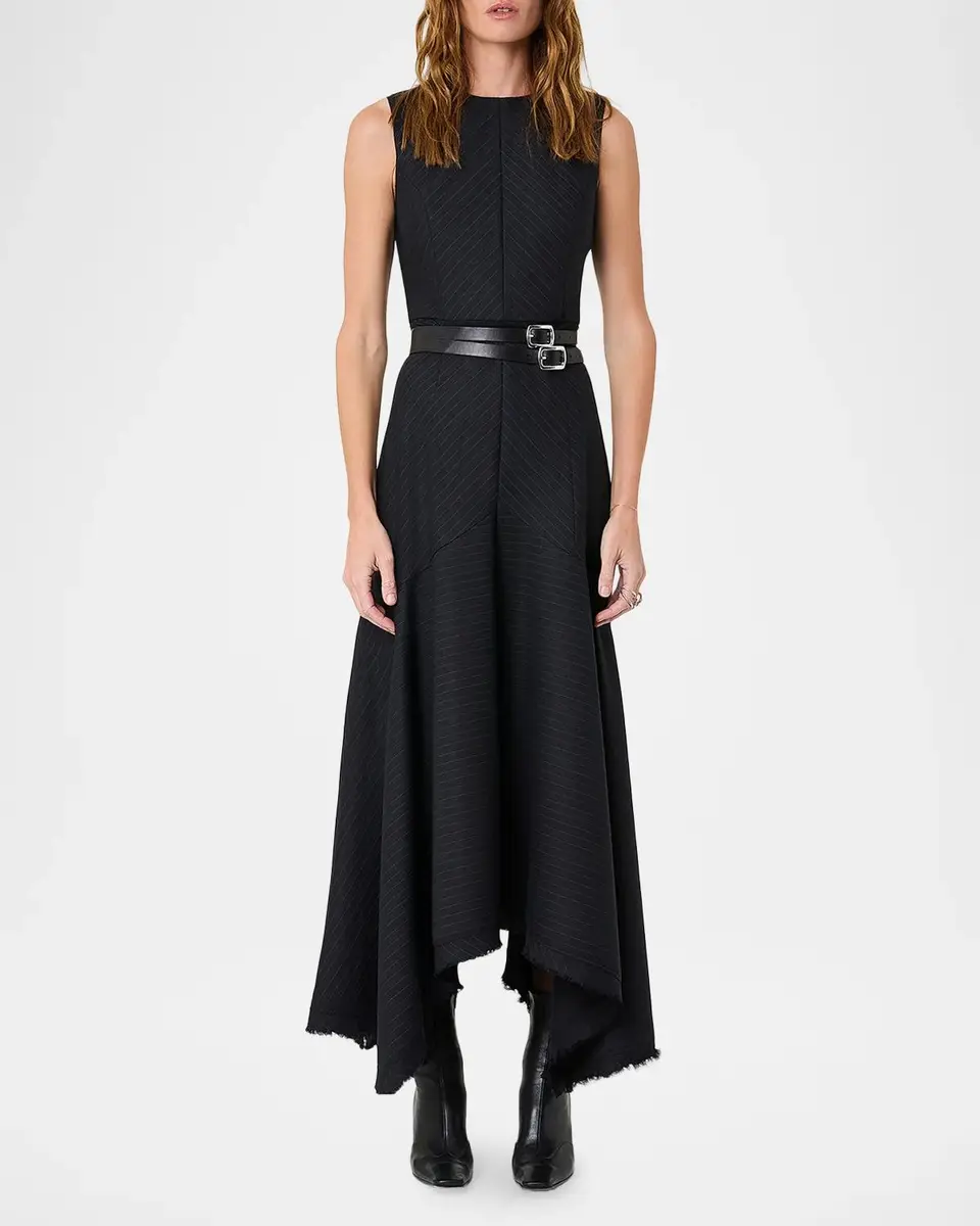 NICHOLAS Carla Handkerchief Pinstripe Maxi Dress | Thumbnail 2 NICHOLAS Carla Handkerchief Pinstripe Maxi Dress | Thumbnail 2