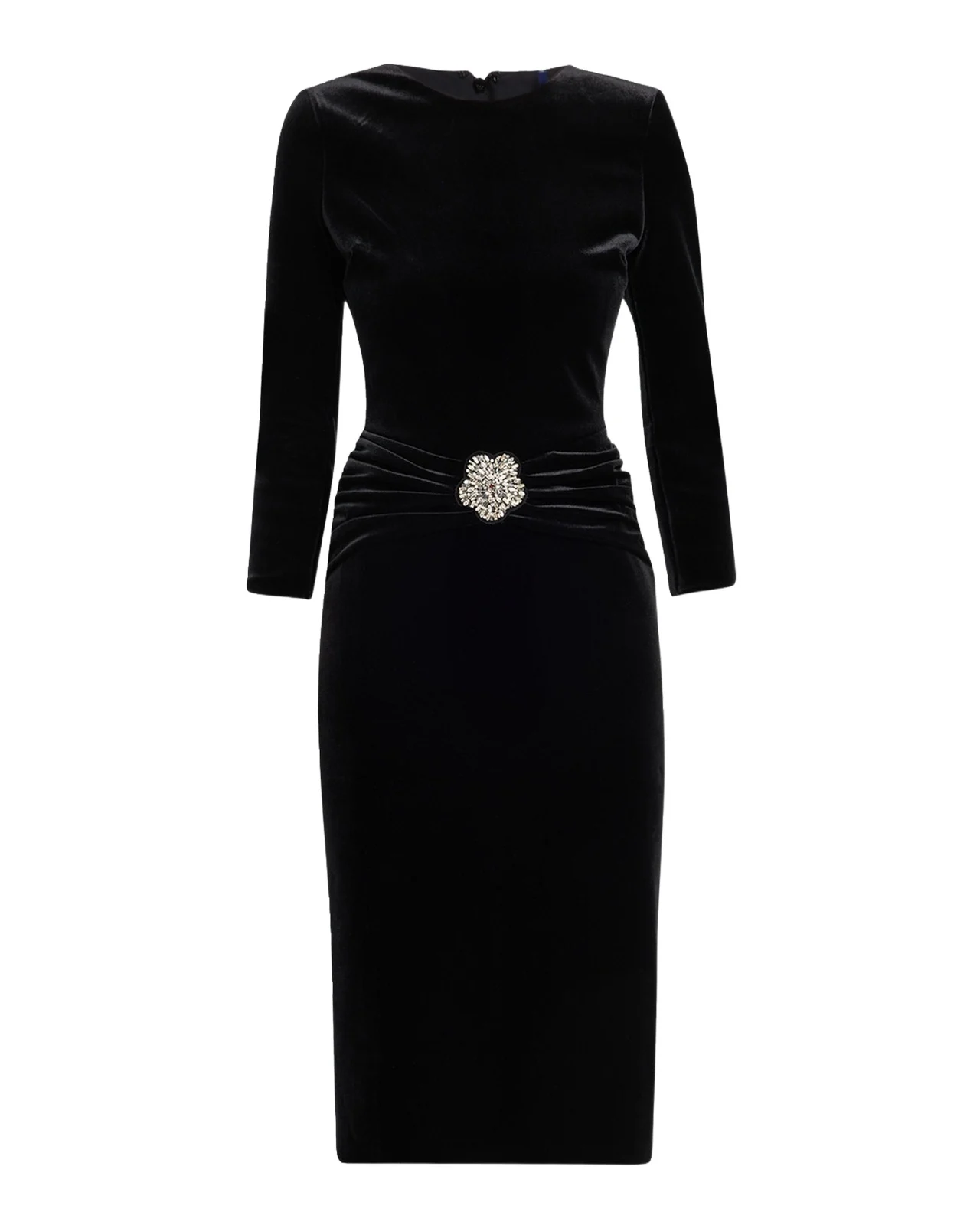 Chiara Boni La Petite Robe Yaras Embellished Velvet Bodycon Midi Dress
